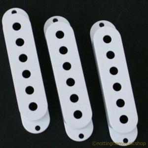 3 WHITE STRAT PICKUP COVERS